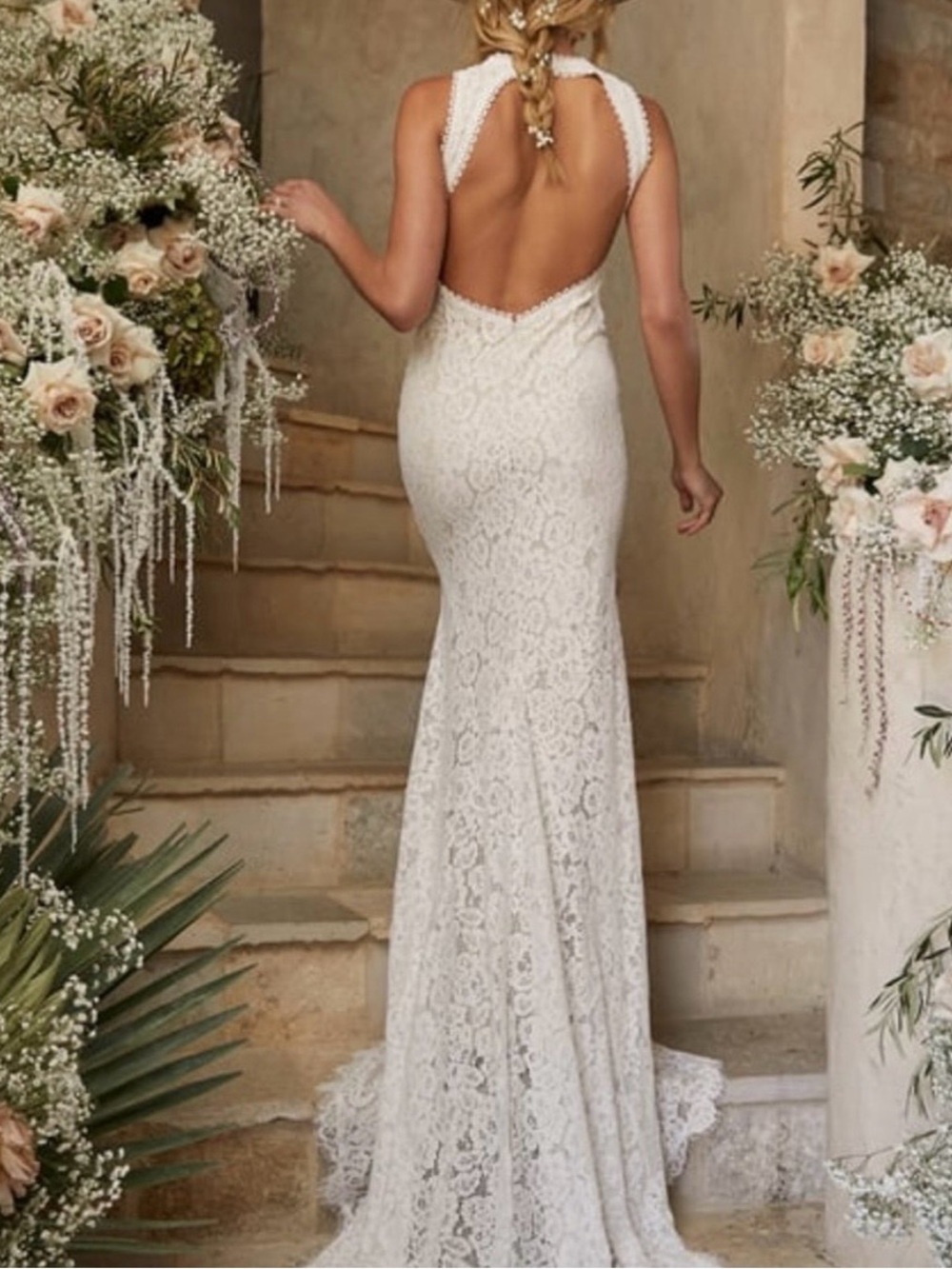 Lulu’s Love Everlasting Lace Ivory Wedding Dress XS